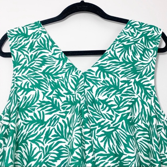 TopShop Matisse Tie Back Open Back Green White Sleeveless Top NWT Size 6 - Picture 6 of 9